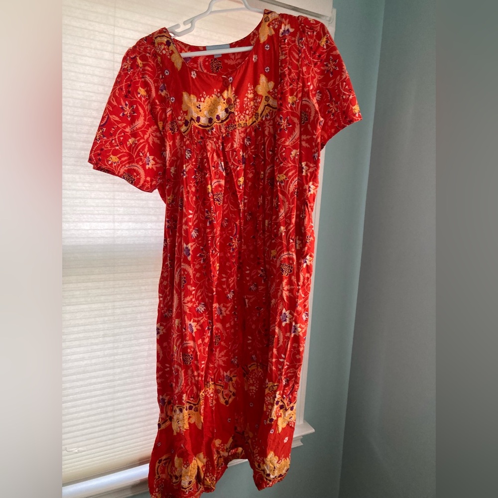 Only Necessities Floral Red Dress